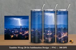 Lightning Phenomenon Tumbler Wrap Sublimation Design 2 Product Image 1