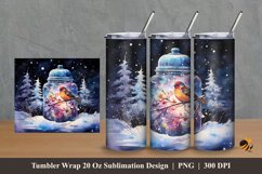 Little Bird And Jar Tumbler Wrap Sublimation Design 2 Product Image 1