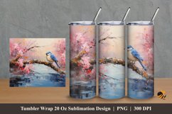 Nature&#039;s Rhapsody Bird Tumbler Wrap Sublimation Design 2 Product Image 1