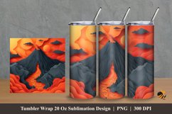 Mountain Explotion Tumbler Wrap Sublimation Design 2 Product Image 1