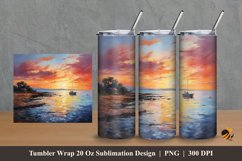 Bali Beach Tumbler Wrap Sublimation Design 2 Product Image 1
