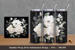 Roses Tumbler Wrap Sublimation Design 2 Product Image 1