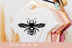 Bee With Flowers File SVG Product Image 2