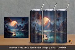 Ancient Lake Tumbler Wrap Sublimation Design 2 Product Image 1