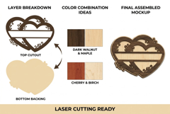 Heart Name Sign Laser Cut SVG File Product Image 2