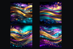 Glitter Colorful Golden Stripes backgrounds | Digital Paper Product Image 2
