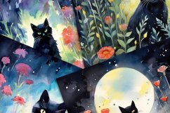 Gothic Feline in Night&#039;s Bloom Product Image 2