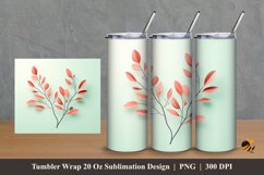 Flat Twigs Tumbler Wrap Sublimation Design 2 Product Image 1