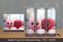 Compatible Love Tumbler Wrap Sublimation Design 2 Product Image 1