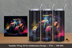 Cool Buldozer Tumbler Wrap Sublimation Design 2 Product Image 1