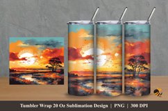 Panoramic Painting Tumbler Wrap Sublimation Design 2 Product Image 1
