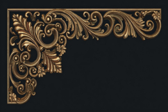Gold Corner with Dark Background Wallpaper Product Image 1