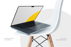 Macbook on Chair Mockup Set Product Image 2