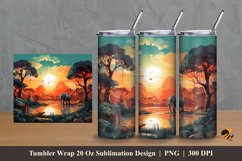Natural Habitat Tumbler Wrap Sublimation Design 2 Product Image 1