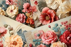 Vintage Hollyhocks and Roses Product Image 3