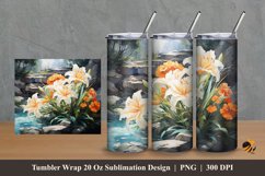 Coolness of The Lily Tumbler Wrap Sublimation Design 2 Product Image 1