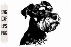 Miniature Schnauzer Svg, Dog Cute Svg, Dog Head Svg Product Image 2