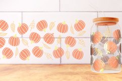 Pumpkin Glass Can Wrap 16oz SVG PNG, Halloween, Fall Glass. Product Image 2