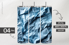 Powder Blue Wrinkled Digital Papers - 04 Variations Product Image 2