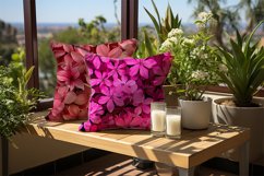 Pink Flower Digital Papers Bundle Product Image 2