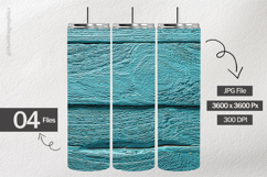 Teal Woodgrain Texture Digital Papers - 04 Variations Product Image 2