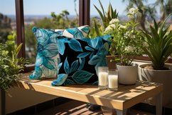 Cyan Background Digital Papers Bundle Product Image 2