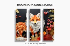 3D Fox Bookmark Sublimation Product Image 1