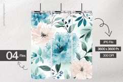 Watercolor Floral Digital Papers | Pastel Flowers Product Image 2