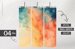 Peach Puff Watercolor Digital Papers - 04 Variations Product Image 2