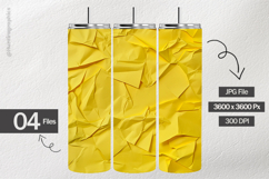 Yellow Crumpled Paper Digital Background 04 Variation Product Image 2
