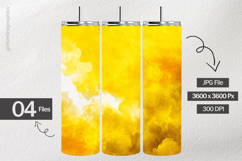 Yellow Watercolor Digital Papers - 04 Variations Product Image 2