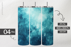 Teal Watercolor Digital Papers - 04 Variations Product Image 2