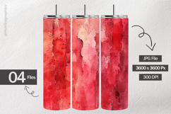 Indian Red Watercolor Digital Papers - 04 Variations Product Image 2