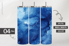 Indigo Watercolor Digital Papers - 04 Variations Product Image 2