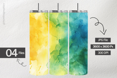 Lemon Chiffon Watercolor Digital Papers - 04 Variations Product Image 2
