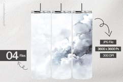 White Watercolor Digital Papers - 04 Variations Product Image 2