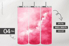 Pink Watercolor Digital Papers - 04 Variations Product Image 2