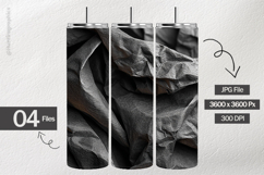 Black Wrinkled Digital Papers - 04 Variations Product Image 2