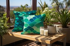 Green Fishscale Digital Papers Product Image 2