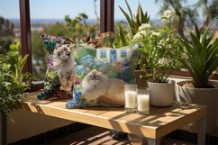 Watercolor Cat Digital Papers Bundle Product Image 2