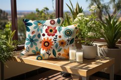 Retro Flowers Digital Papers Bundle Product Image 2