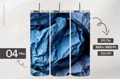 Blue Wrinkled Digital Papers - 04 Variations Product Image 2