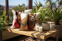 Camel Peeking Digital Papers - 04 Variations Product Image 2