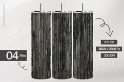 Gray Woodgrain Texture Digital Papers - 04 Variations Product Image 2