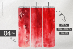 Red Watercolor Digital Papers - 04 Variations Product Image 2