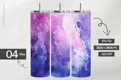 Lavendar Watercolor Digital Papers - 04 Variations Product Image 2