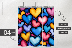 Coloured Heart Digital Papers - 04 Variation Product Image 2