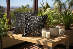 Gothic Black Digital Papers, Scary Pattern Product Image 2