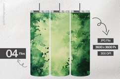 Forest Green Watercolor Digital Papers - 04 Variations Product Image 2