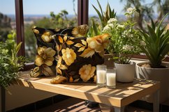 Gold Flower Digital Papers Bundle Product Image 2